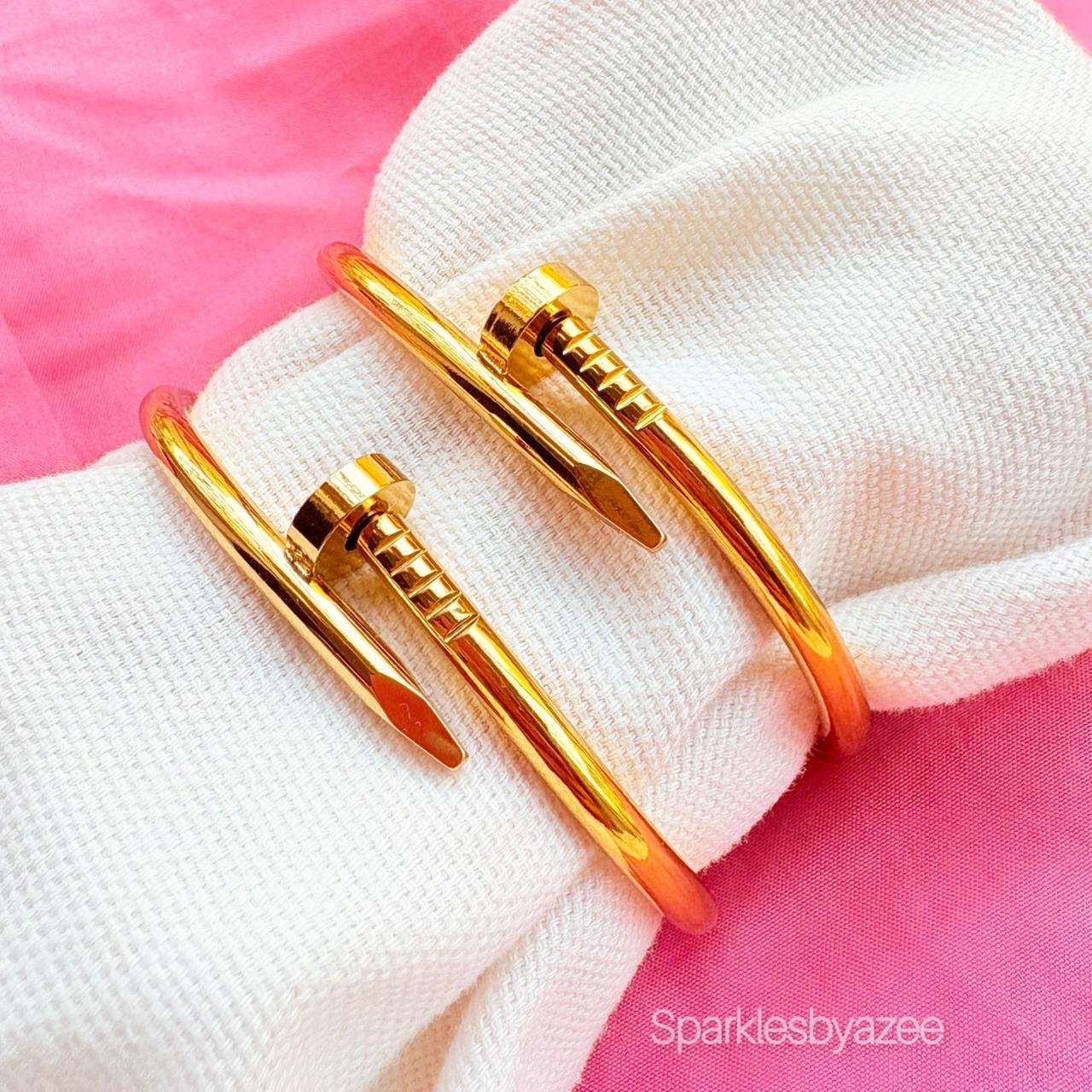 Nail Bracelet - 18K Gold Plated